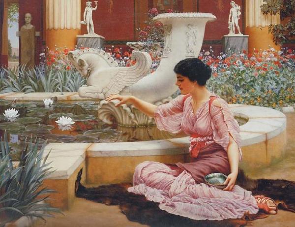 John William Godward A Pompeian Garden China oil painting art